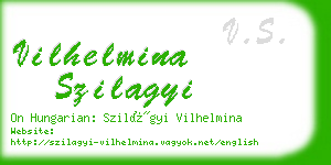 vilhelmina szilagyi business card